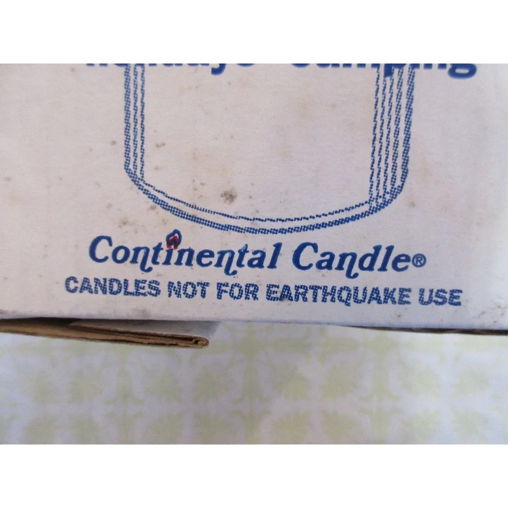 Vintage Emergency Glass Candles 4-Pack NIB Continental Candles 480 Burn Time USA
